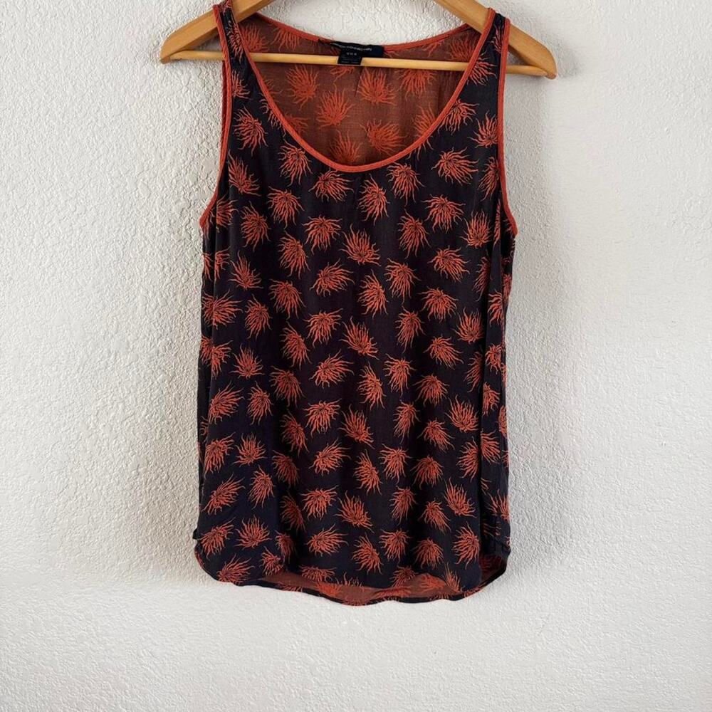 French connection Navy/Rust Blouse Sz 10